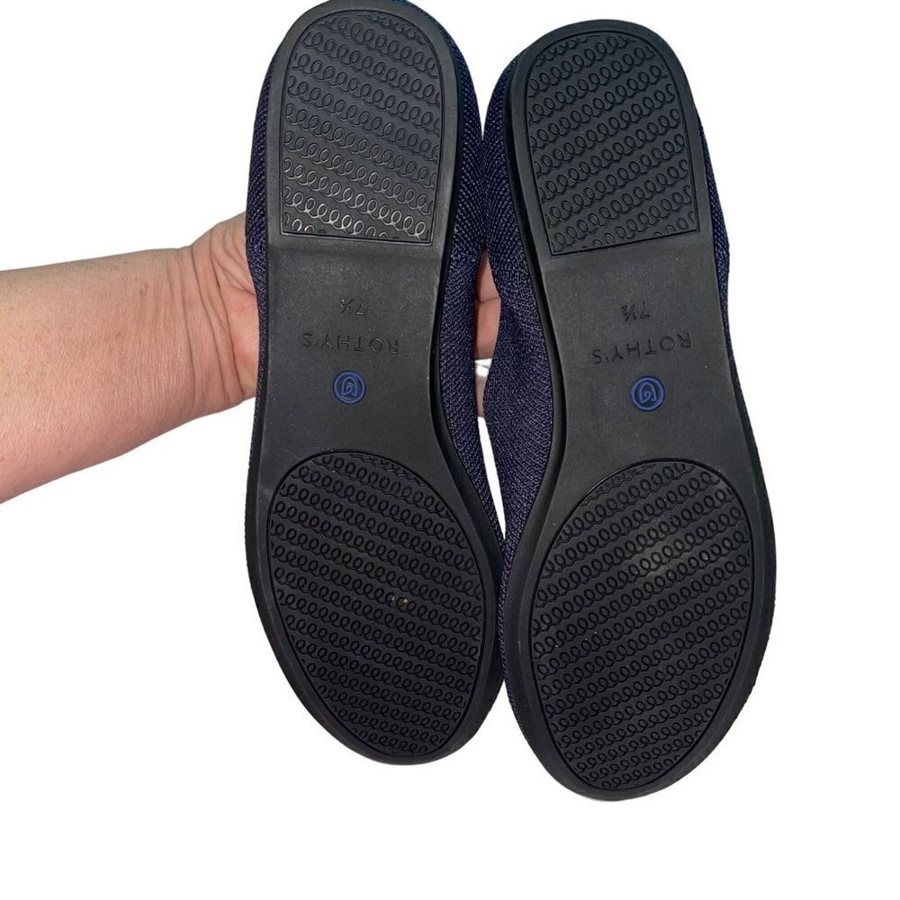 Rothys Womens Flat Size 7.  blue Knit Ballet Round Toe Comfort Slip On China - Picture 9 of 10